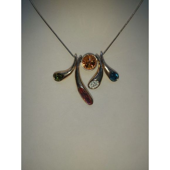 ALILANG Golden Tone Swarovski Crystal Abstract Tusk Horn Signal Light Art Bead N - Picture 4 of 7